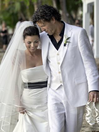 With her new husband Frederic Thiebaud on their 2011 wedding day. Picture: AP