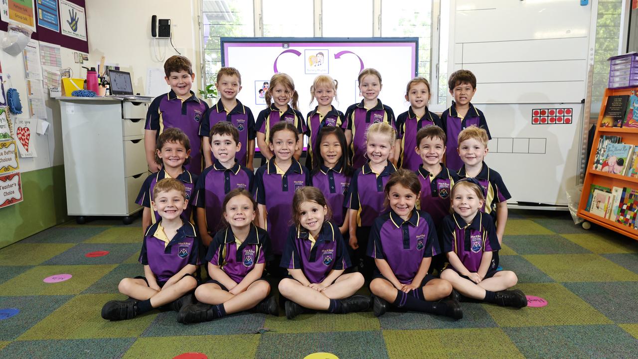 My First Year 2025 - Mackillop Catholic College prep class R. From back row: Parker, Beau, Lylah, Josie, Riley, Kaylee, Kayden, Ryder, Theo, Maia, Sienna, Sofie, James, Noah, Lincoln, Ellaria, Niamh, Alissa, Hayley. Picture: Brendan Radke