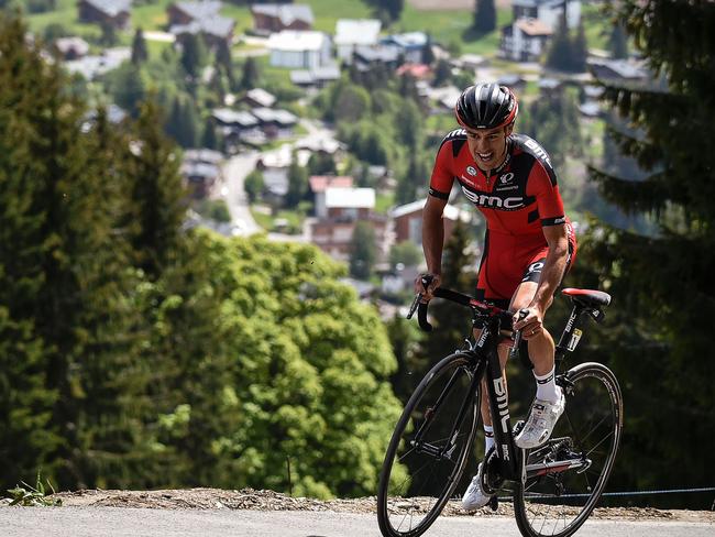 Richie Porte in the French Alps.