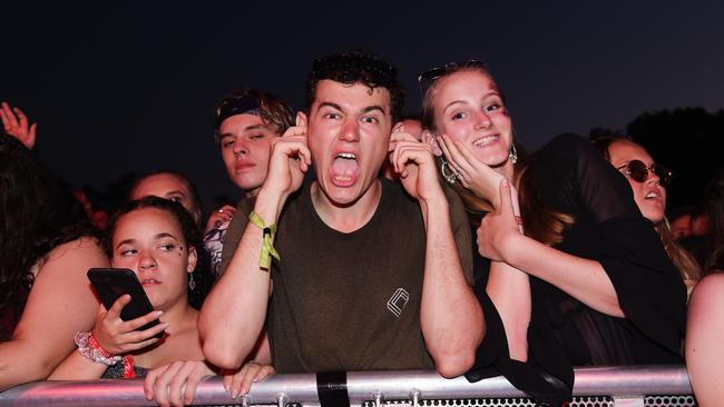 Festival goers enjoy the music at the 2018 BASSINTHEGRASS in Darwin Picture: Keri Megelus