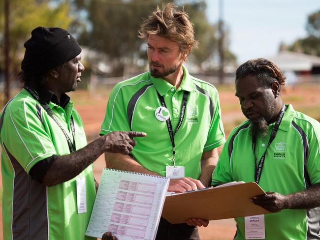 Steve Pearce, census remote area mobile team leader, preparing for the census in the remote indigenous community of Warburton, north east of Perth. Picture: AAP/Census WA