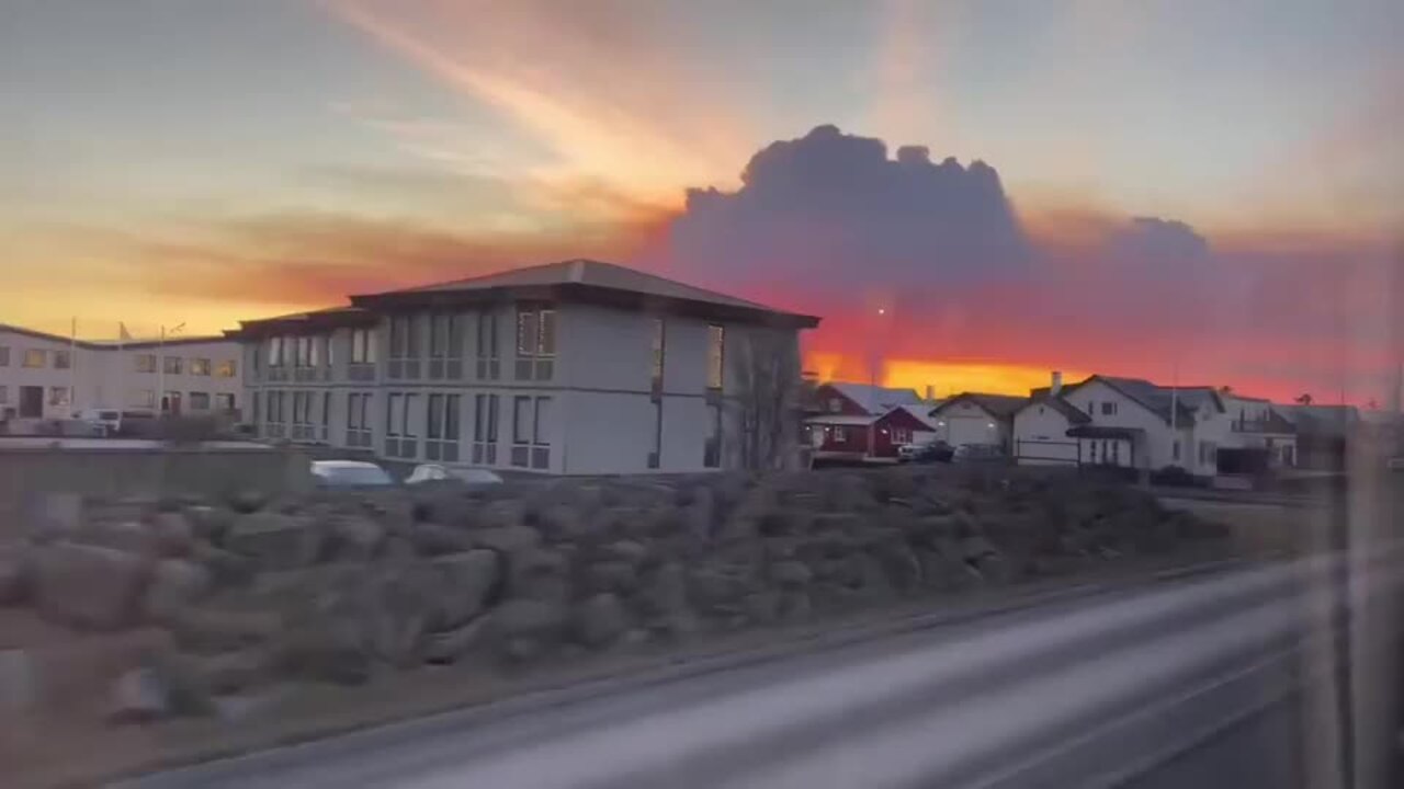 Volcanic Cloud Creates Stunning Sunrise in Iceland