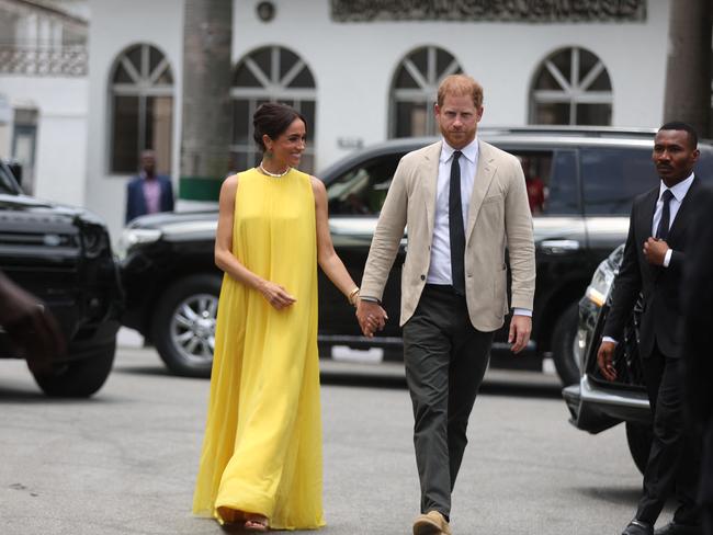 The couple together in Lagos earlier this year. Picture: Kola Sulaimon/AFP