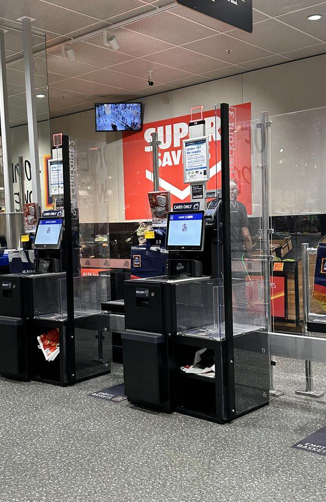 Customers have complained the checkouts are too loud. Picture: Reddit