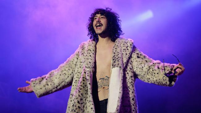 Dylan Frost of Sticky Fingers performs during Splendour in the Grass 2016 on July 23, 2016 in Byron Bay, Australia. Picture: Getty