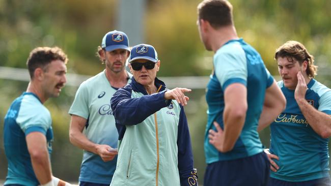 Wallabies coach Joe Schmidt is ‘on the edge’. Picture: Chris Hyde/Getty Images