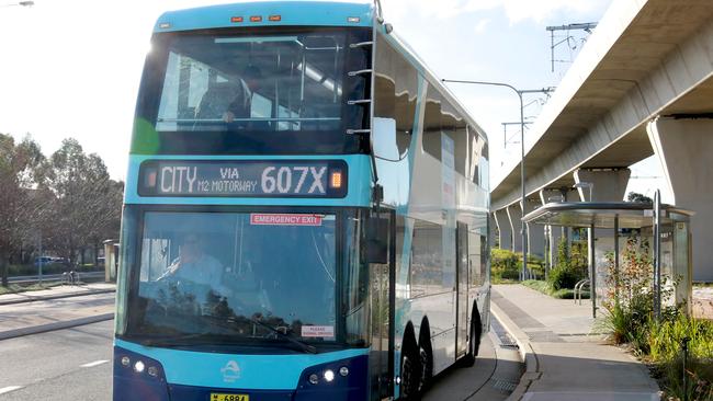 The 607X no longer runs directly from Rouse Hill Town Centre to the city. Picture: Angelo Velardo