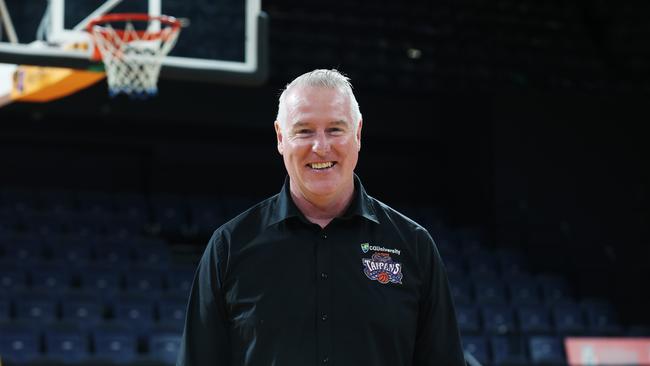 Cairns Taipans CEO Mark Beecroft announced the postponement of upcoming games on Thursday. Picture: Brendan Radke