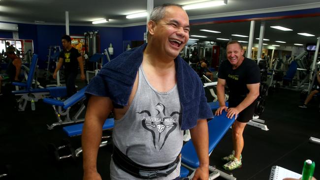 Mayor Tom Tate training with Sergei Chestakov. Picture: David Clark