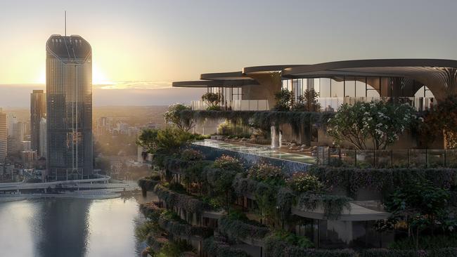 Exclusive new renders of the Urban Forest apartment building at South Bank. Supplied: Aria