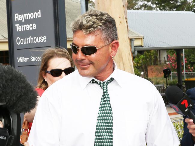 Olympic shooting champion Michael Diamond leaves Raymond Terrace Court in 2016. Picture by Peter Lorimer