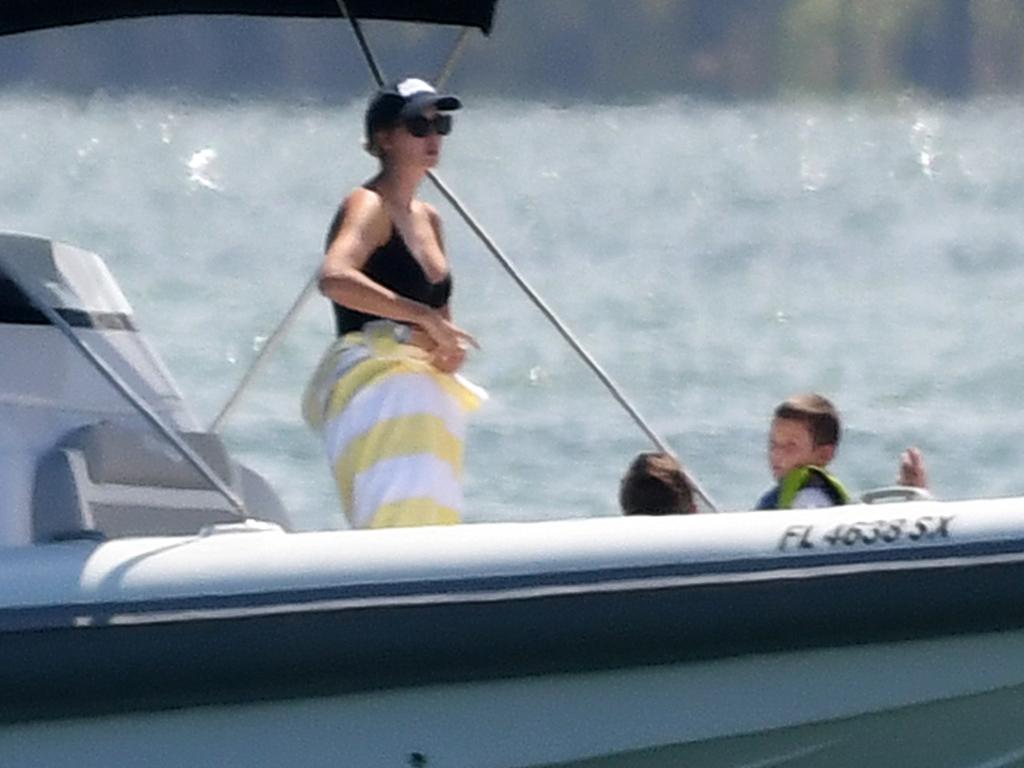 Ivanka Trump enjoyed a boat day with her husband Jared Kushner and their two sons in Miami. Picture: Mega