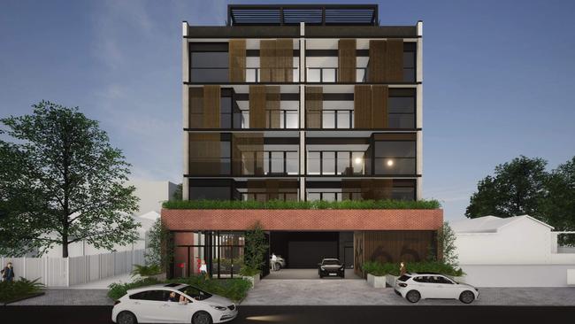 Artist impressions for an apartment block proposed for Churchill Rd, in, Prospect. Picture: Dash Architects