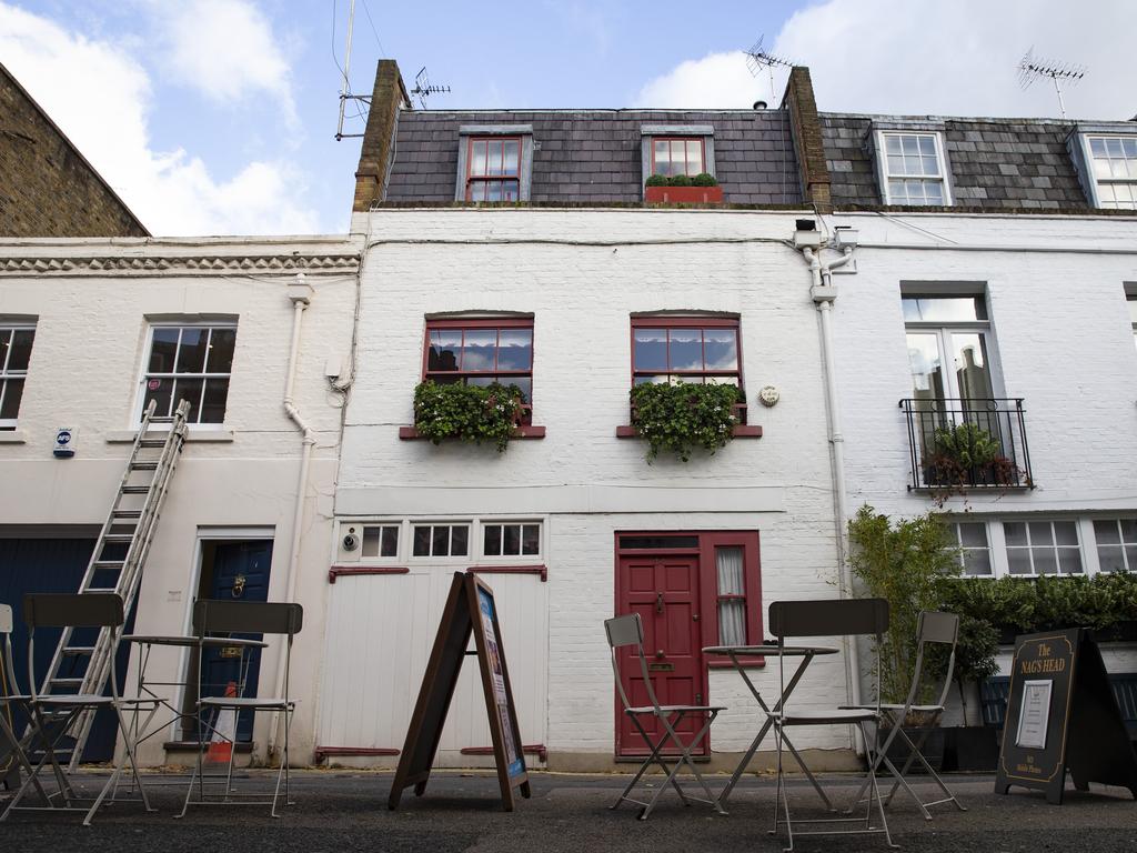 Ghislaine Maxwell’s Belgravia property, where the photograph was allegedly taken. Picture: Hollie Adams/Getty Images