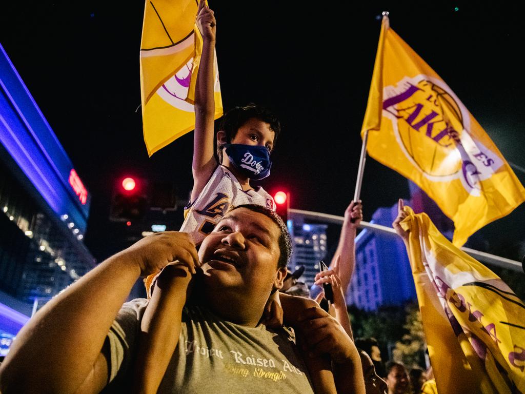 Lakers fans of all ages went down.