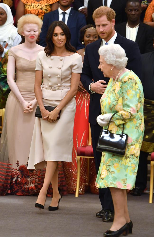 The Queen sporting a lot more colour again. Picture: John Stillwell/Getty Images