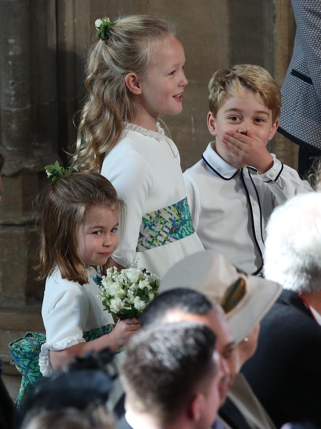 Prince George was seen being cheeky. Picture: AFP