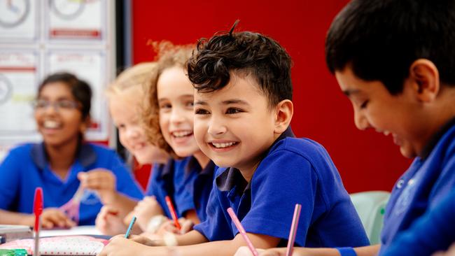 Seven Hills North Public School received high gains in the NAPLAN results. Year 3 student Atilla Sami in class. Picture: Jonathan Ng