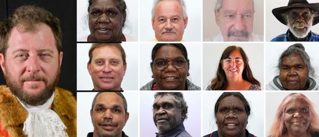 Barkly Regional Council, including all 12 of its elected members and mayor, were placed under official management. Pictures: BRC