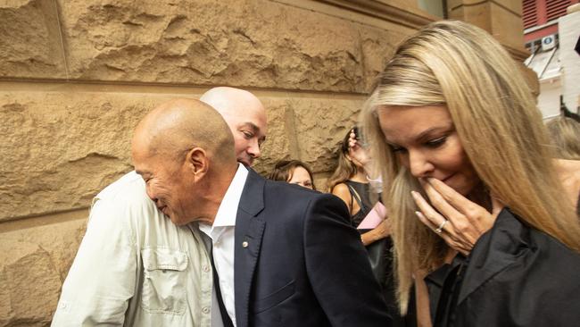 Dr Charlie Teo spoke to his fans outside the hearing on Monday. Picture: Julian Andrews