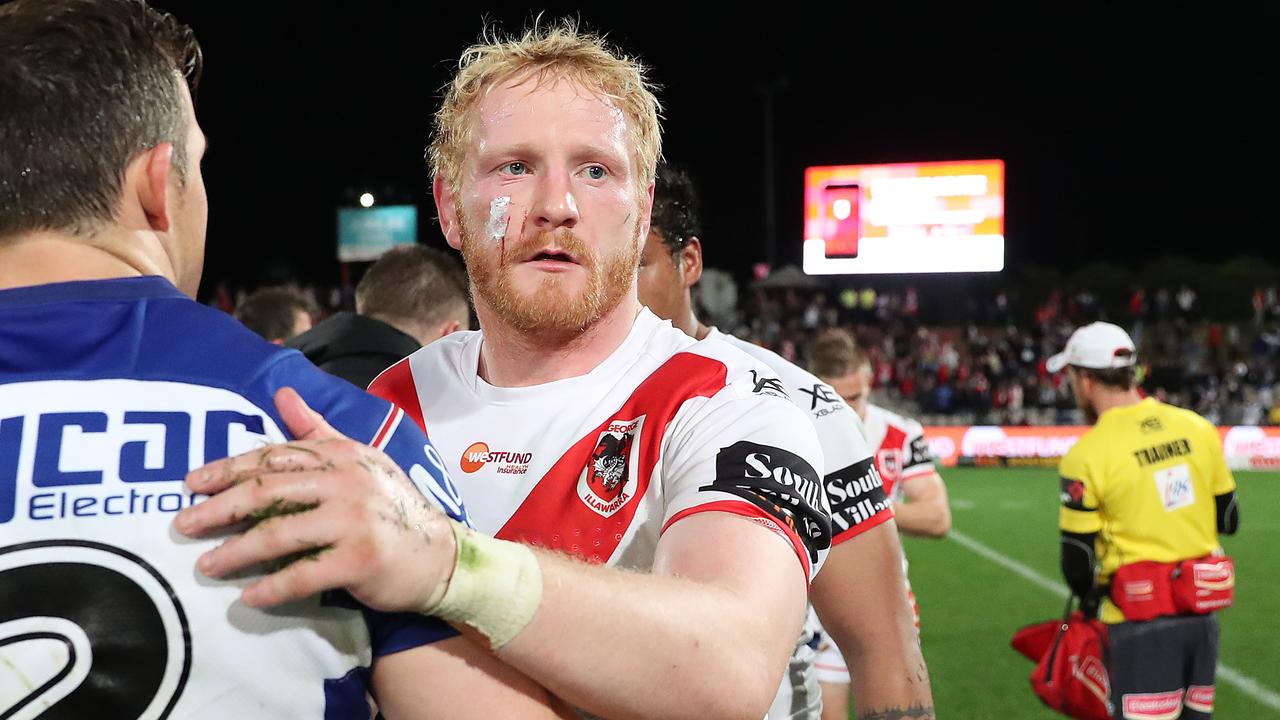 James Graham barely made a dent on the Bulldogs’ defence.