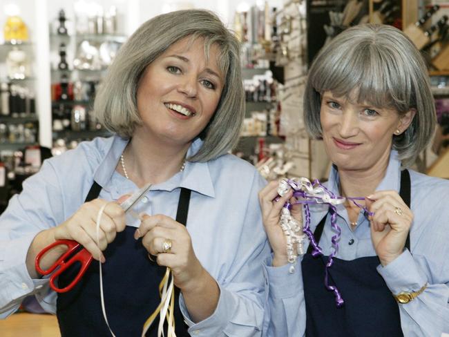 Gina Riley and Jane Turner as “Prue and Trude” from the show Kath and Kim.