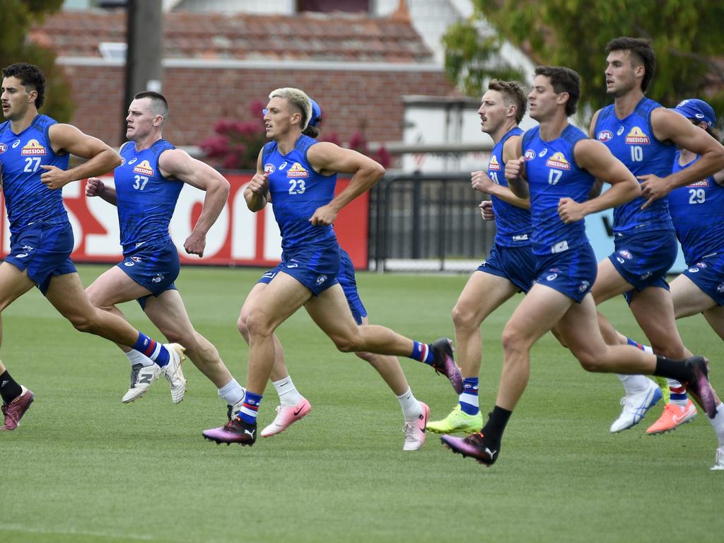 Western bulldogs at Whitten Oval. Picture: Andrew Henshaw