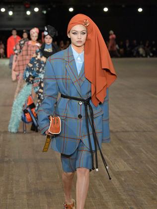 Gigi Hadid walks the runway for Marc Jacobs. Picture: Slaven Vlasic