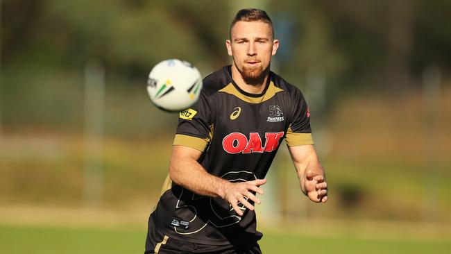 Bryce Cartwright training at the Panthers Rugby League Academy last month. Picture: Mark Evans