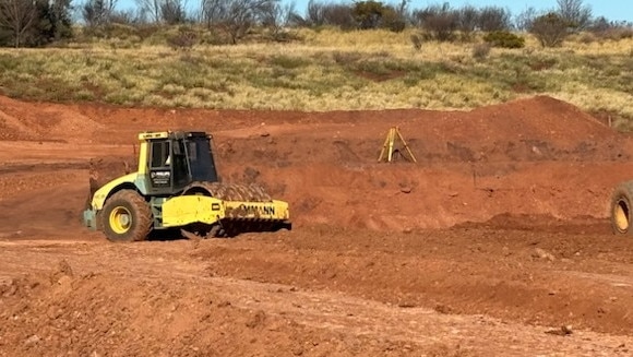 Tennant Creek company Phillips Earthworks Contractors has commenced civil works at the Nobles Nob site. Picture: Camden Smith