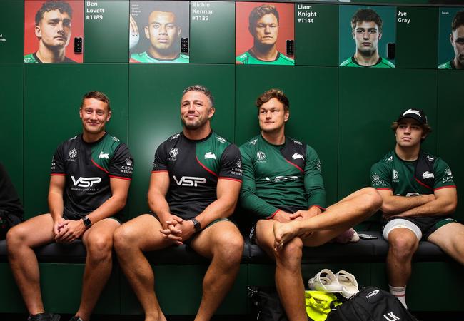 The locker room of the South Sydney's new Centre of Excellence. Picture: Gaye Gerard