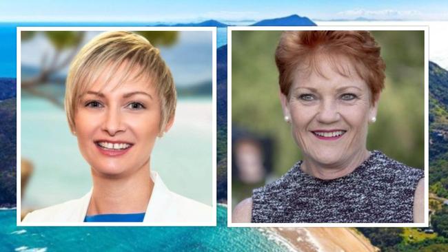 Whitsunday MP Amanda Camm and One Nation party leader and senator Pauline Hanson have joined the crusade against China Bloom's control of Keswick Island.