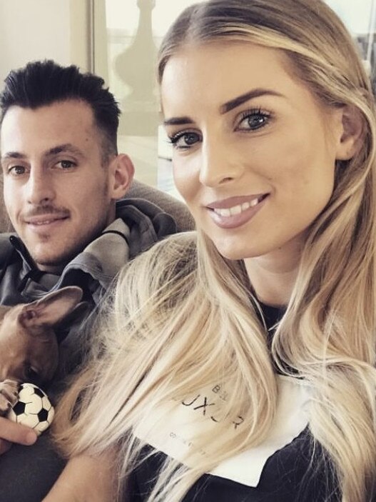 Newcastle United goalkeeper Martin Dubravka with his wife Lucia. Picture: Instagram