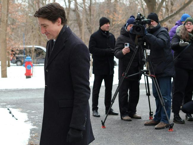 Canadian Prime Minister Justin Trudeau leaves after speaking at a news conference at Rideau Cottage in Ottawa, Canada on January 6, 2025. Trudeau announced his resignation, saying he will leave office as soon as the ruling Liberal party chooses a new leader. (Photo by Dave Chan / AFP)