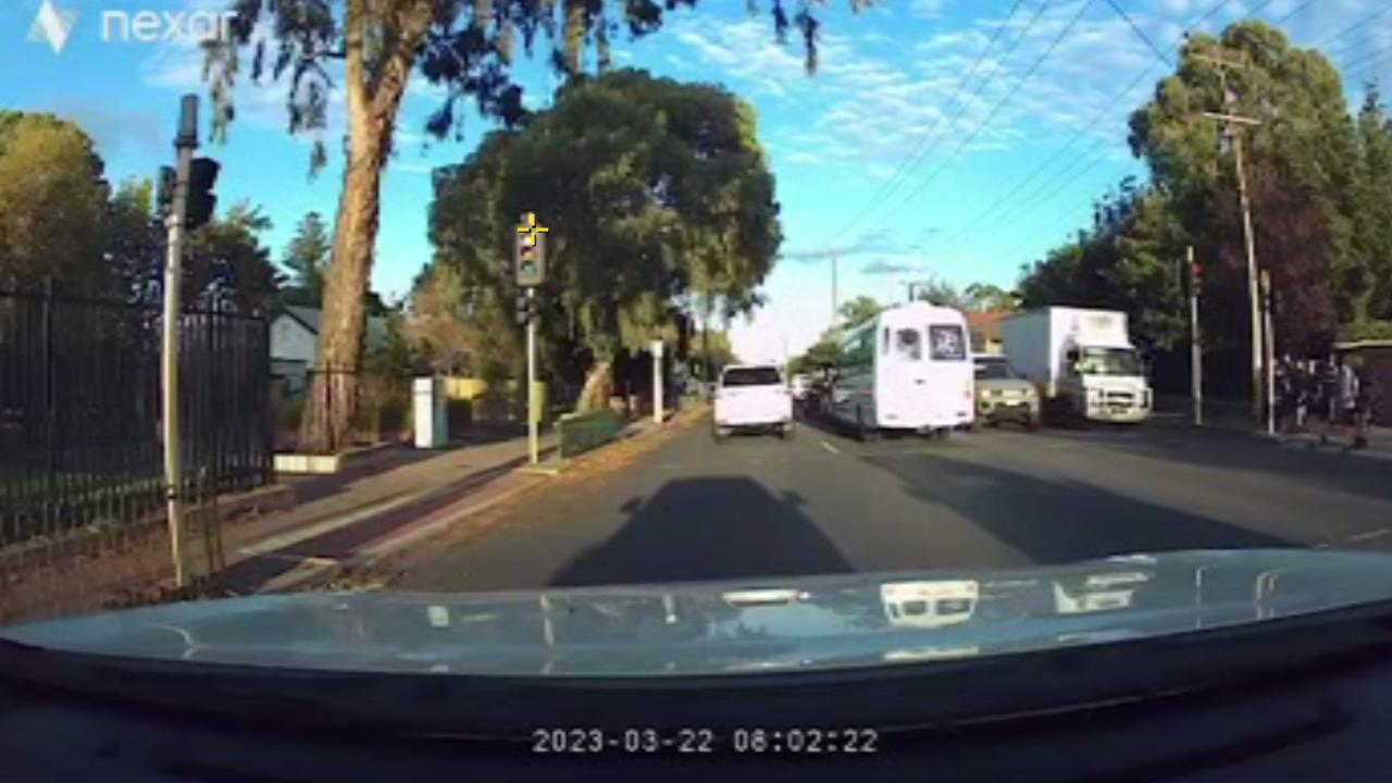 Dashcam footage shows the moment before the crash. Picture: 7NEWS