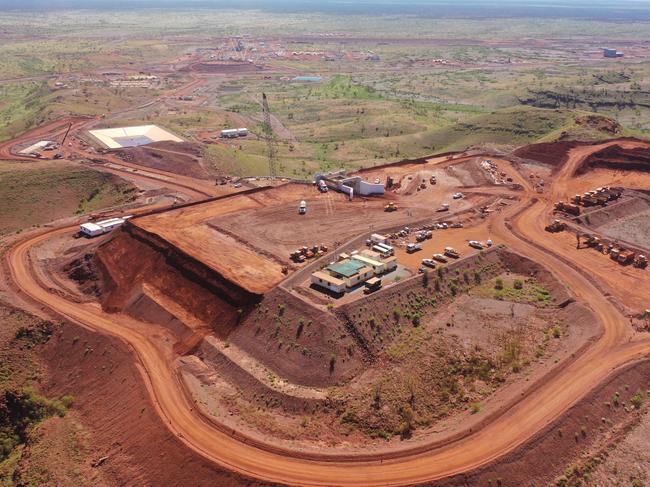 Rio TInto newest iron ore mine in the Pilbara, Gudai Darri. It’s due to come online later this year at a cost of US$2.6 billion. It will be one of the technologically advanced mines in the world. Supplied Rio TInto /Mick Saylor.