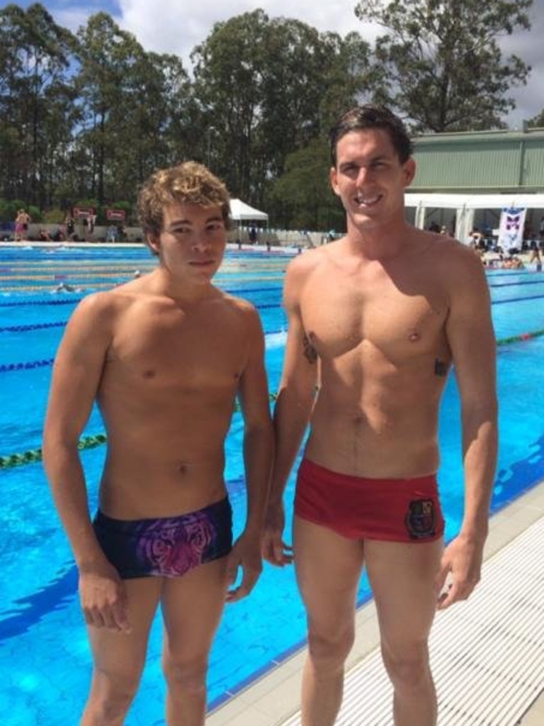 Sunshine Coast swimmers Braedan Jason (left) and Michael Anderson when they qualified for the Rio de Janeiro Paralympic Games.