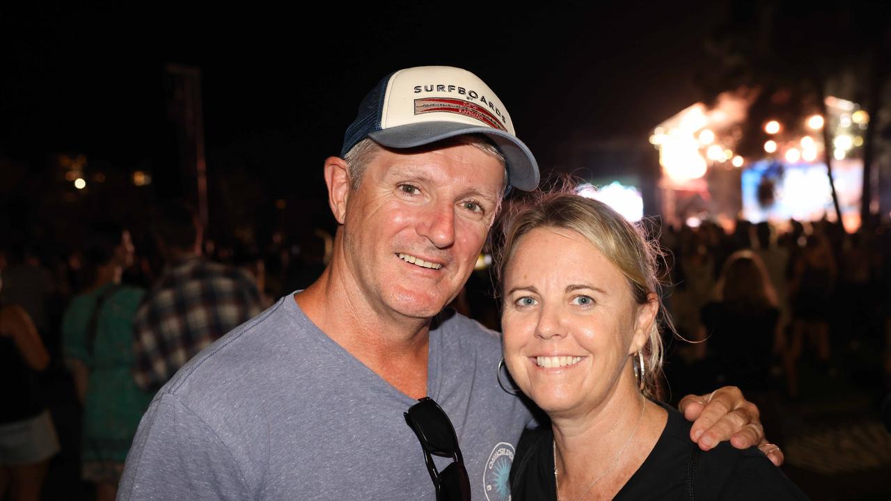 Scott Clements and Renee Brescianini the Lookout Festival 2024 at Broadwater Parklands for Gold Coast at Large. Picture: Portia Large