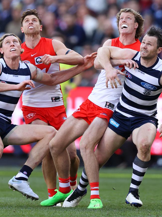 The Sydney Swans at the MCG.