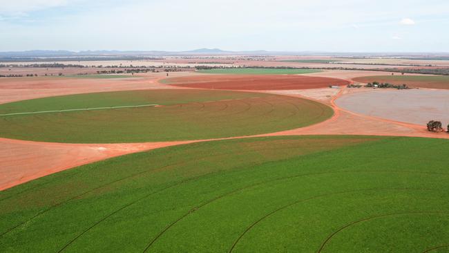The four-farm portfolio comprises 1872ha of centre pivot irrigation paired with 1542ha of dryland arable land.