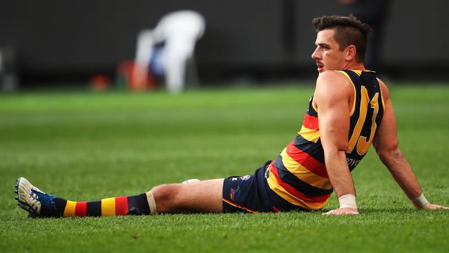 Dejected Adelaide Crows captain Taylor Walker. Picture: Phil Hillyard