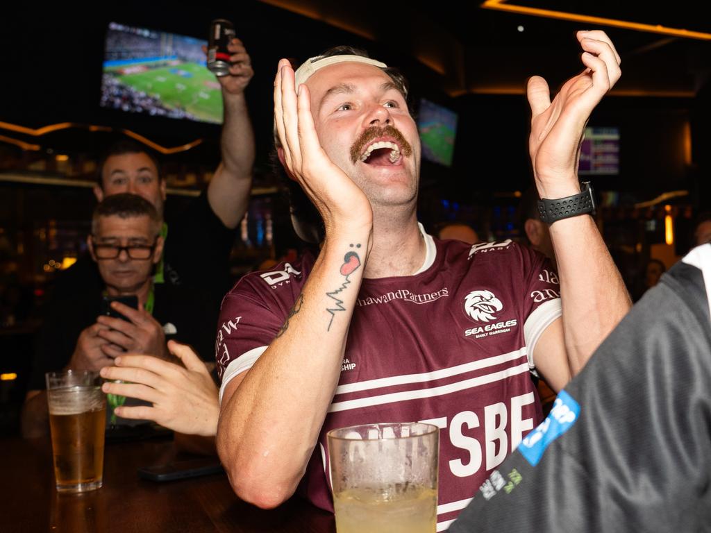 NRL fans get excited at the SuperCoach Viva non-Vegas Party at the Star Casino in Sydney. Picture: Tom Parrish