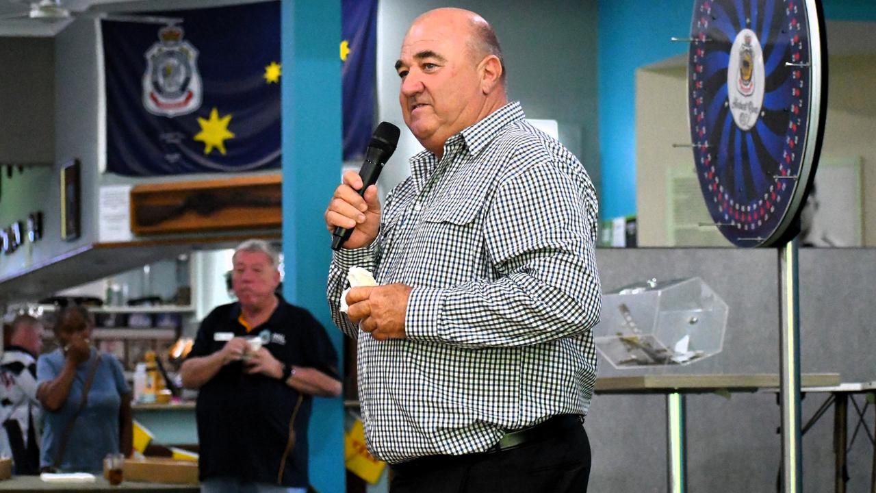 Hinchinbrook Mayor Ramon Jayo speaking at the Clubs Queensland event at the Herbert River RSL in Ingham after the community organisation donated $75,000 to the Hinchinbrook Community Support Centre in the wake of the recent Hinchinbrook flood disaster. Picture: Cameron Bates