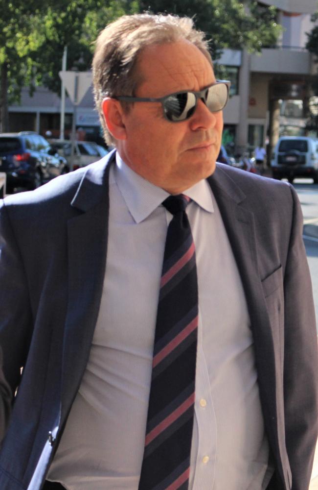 Zach Rolfe's barrister, David Edwardson KC, arrives at the Alice Springs Local Court on Wednesday.