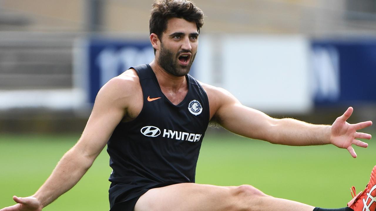 Alex Fasolo at Carlton training.