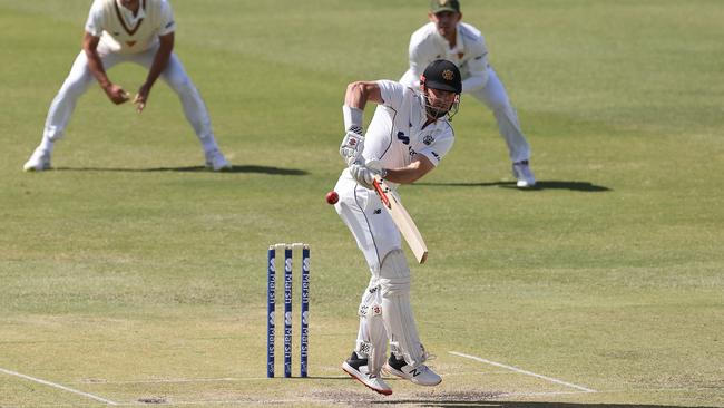 Shaun Marsh was a mainstay for WA on day three of their Sheffield Shield match against Tasmania. Picture: Paul Kane / Getty Images