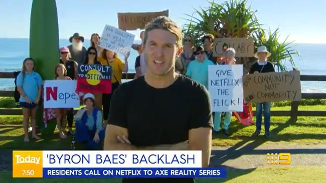 Baes watch: Byron Bay residents want to give Netflix the flick. Picture: Today