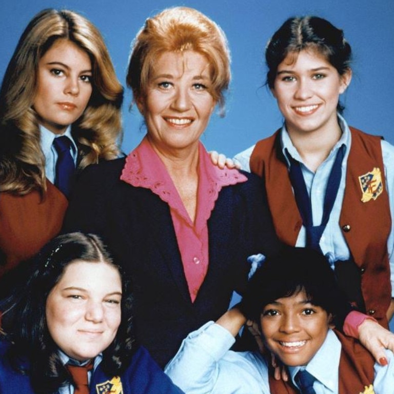 Mindy Cohn (bottom left) with her Facts of Life co-stars.