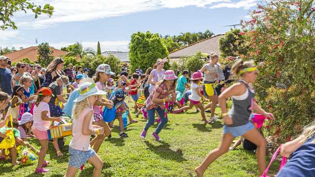 The hunt was fast-paced at last year's Ray White Mountain Creek Easter egg hunt.