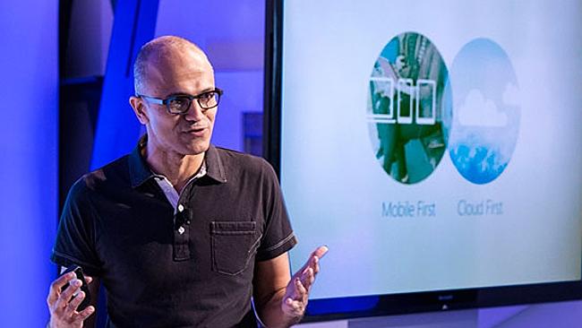 Microsoft CEO Satya Nadella announces Office for iPad, which brings Word, Excel and Power